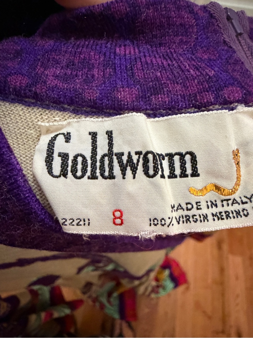 Rare Vintage Highly Collectible 1970’s Goldworm Wool Maxi Dress made in Italy - Picture 5 of 5